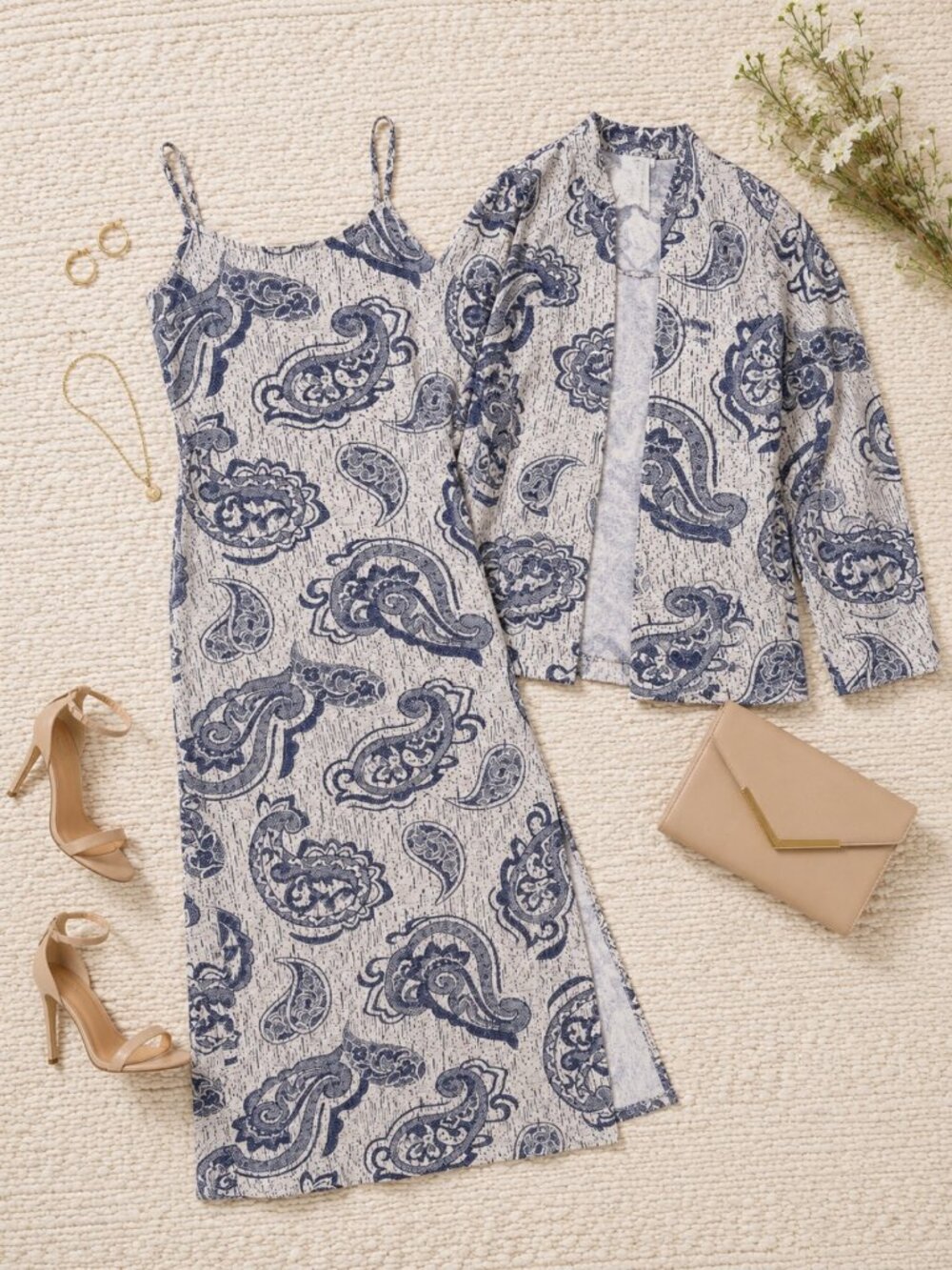 1.STATE Twilight Blue Paisley Bomber Jacket Size L NWT